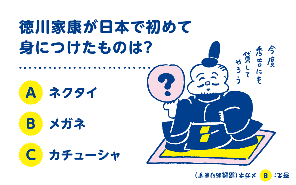 Ｑ 徳川家康が日本で初めて身につけたものは？